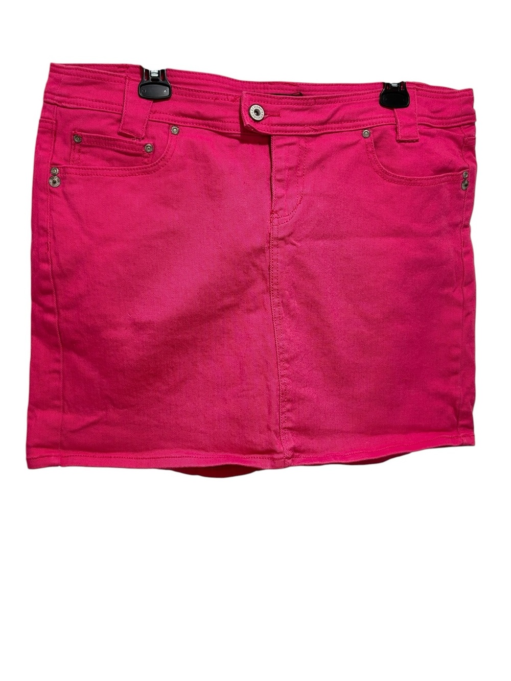 Z. Cavaricci Bright Pink Denim Mini Skirt Super Cute Size 18